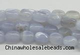 CBC05 15.5 inches 7*10mm nugget blue chalcedony beads wholesale