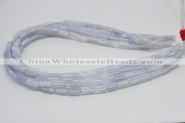 CBC07 15.5 inches 8*12mm rectangle blue chalcedony beads wholesale