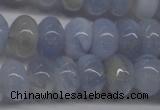 CBC21 15.5 inches 6*10mm rondelle blue chalcedony beads wholesale