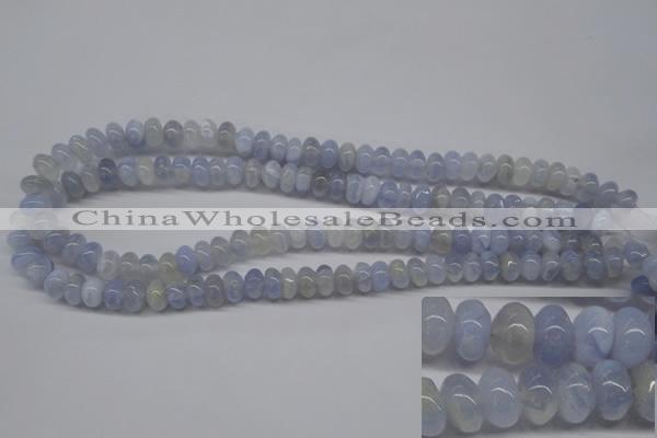 CBC21 15.5 inches 6*10mm rondelle blue chalcedony beads wholesale