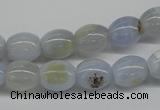 CBC24 15.5 inches 10*12mm rice blue chalcedony beads wholesale