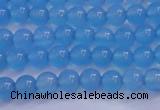 CBC251 15.5 inches 6mm A grade round ocean blue chalcedony beads