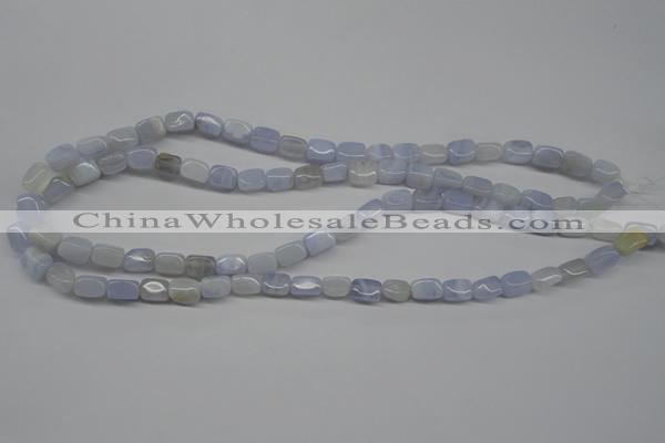 CBC26 15.5 inches 6*8mm nuggets blue chalcedony beads wholesale