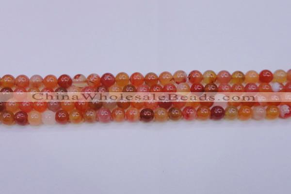 CBC412 15.5 inches 8mm AA grade round orange chalcedony beads