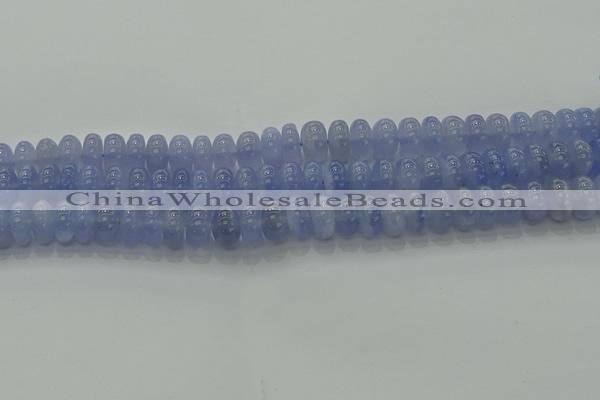 CBC443 15.5 inches 7*12mm rondelle blue chalcedony beads