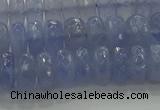 CBC447 15.5 inches 6*10mm faceted rondelle blue chalcedony beads