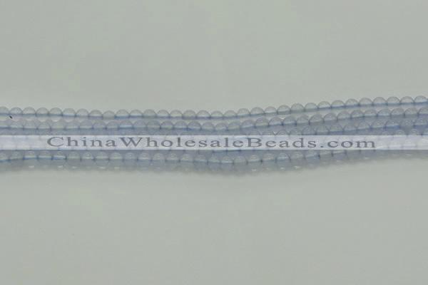 CBC450 15.5 inches 4mm round blue chalcedony beads wholesale