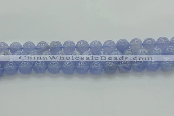 CBC454 15.5 inches 12mm round blue chalcedony beads wholesale