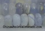 CBC466 15.5 inches 6*10mm faceted rondelle blue chalcedony beads