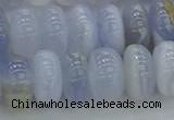 CBC473 15.5 inches 7*12mm rondelle blue chalcedony beads