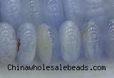 CBC474 15.5 inches 8*14mm rondelle blue chalcedony beads