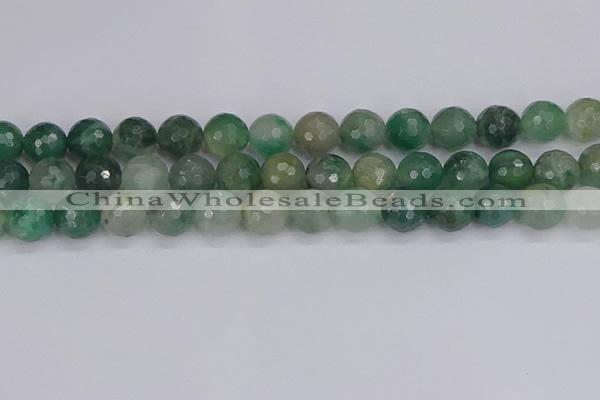 CBC704 15.5 inches 12mm faceted round African green chalcedony beads