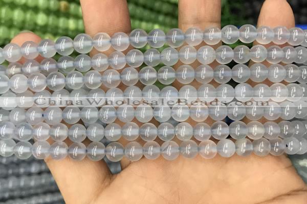 CBC731 15.5 inches 6mm round blue chalcedony beads wholesale