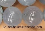 CBC736 15.5 inches 16mm round blue chalcedony beads wholesale