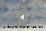 CBC740 15.5 inches 6mm faceted nuggets blue chalcedony beads