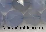 CBC743 15.5 inches 12mm faceted nuggets blue chalcedony beads