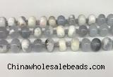 CBC780 15.5 inches 10*14mm rondelle blue chalcedony beads