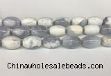 CBC781 15.5 inches 18*25mm rice blue chalcedony beads