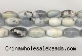 CBC782 15.5 inches 18*30mm rice blue chalcedony beads