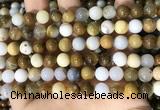 CBC802 15.5 inches 8mm round natural polka dot chalcedony beads