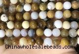 CBC804 15.5 inches 12mm round natural polka dot chalcedony beads