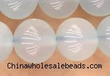 CBC813 15.5 inches 10mm round blue chalcedony gemstone beads