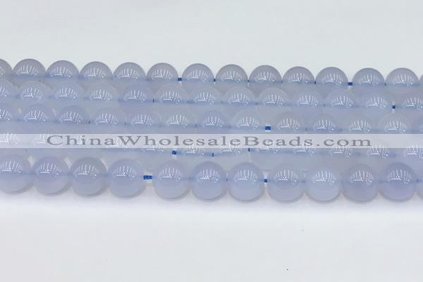 CBC818 15.5 inches 10mm round blue chalcedony gemstone beads