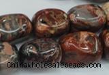 CBD14 15.5 inches 14*22mm nugget brecciated jasper gemstone beads