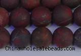 CBD364 15.5 inches 12mm round matte poppy jasper beads wholesale