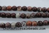 CBD60 15.5 inches 6mm round brecciated jasper gemstone beads