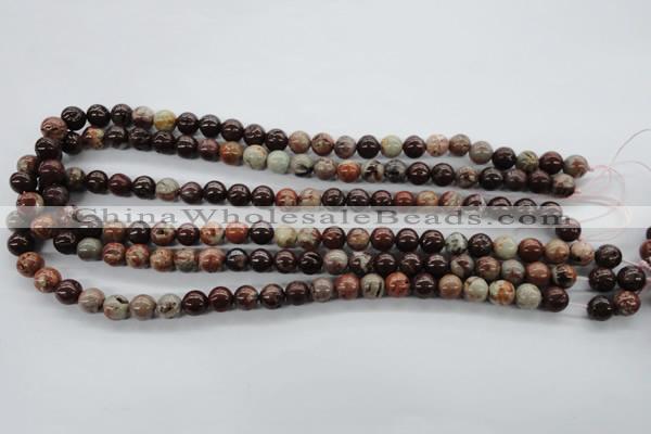 CBD61 15.5 inches 8mm round brecciated jasper gemstone beads