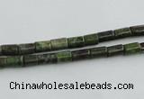 CBG07 15.5 inches 4*6mm cylinder bronze green gemstone beads