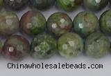 CBG103 15.5 inches 10mm faceted round bronze green gemstone beads