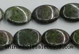 CBG15 15.5 inches 15*20mm oval bronze green gemstone beads wholesale