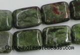CBG20 15.5 inches 15*20mm rectangle bronze green gemstone beads