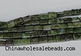 CBG76 15.5 inches 4*6mm cuboid bronze green gemstone beads