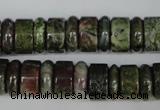 CBG80 15.5 inches 5*14mm & 7*14mm rondelle bronze green gemstone beads