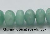 CBJ04 15.5 inches 10*16mm faceted rondelle jade beads wholesale