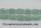 CBJ12 15.5 inches 6*10mm faceted rice jade beads wholesale