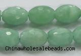 CBJ17 15.5 inches 13*18mm faceted rice jade beads wholesale