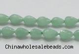 CBJ19 15.5 inches 6*10mm faceted teardrop jade beads wholesale