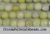 CBJ210 15.5 inches 4mm faceted round Australia butter jade beads