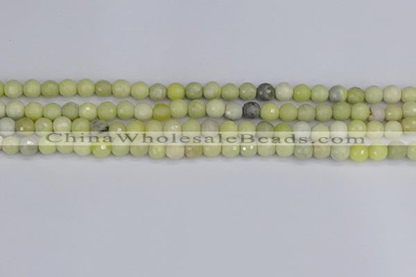 CBJ211 15.5 inches 6mm faceted round Australia butter jade beads