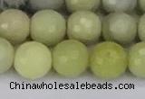 CBJ214 15.5 inches 12mm faceted round Australia butter jade beads