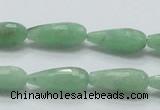 CBJ25 15.5 inches 8*20mm faceted teardrop jade beads wholesale