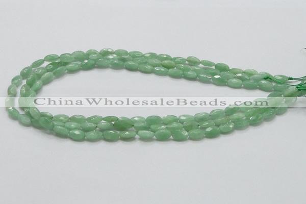 CBJ27 15.5 inches 6*10mm faceted oval jade beads wholesale