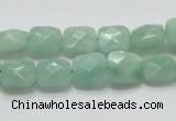 CBJ32 15.5 inches 10*10mm faceted square jade beads wholesale