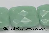 CBJ35 15.5 inches 30*30mm faceted square jade beads wholesale