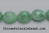 CBJ37 15.5 inches 15mm faceted flat round jade beads wholesale