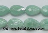 CBJ41 15.5 inches 13*18mm faceted teardrop jade beads wholesale